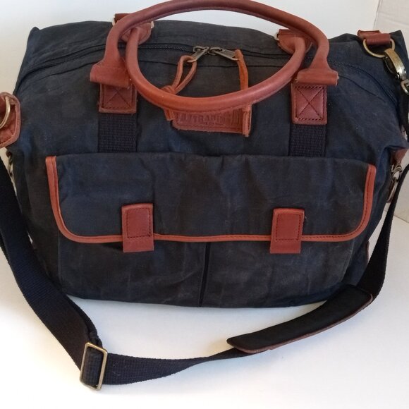 DULUTH TRADING CO XL Heavy-Duty Canvas and Leather Duffle Bag Carry-on Weekender - Picture 1 of 15